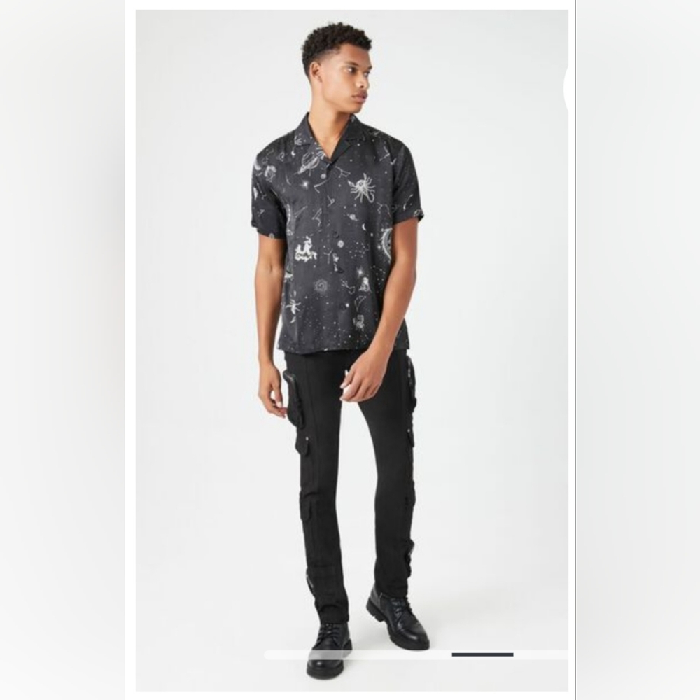 Satin Constellation Graphic Tee-Shirt, Forever 21